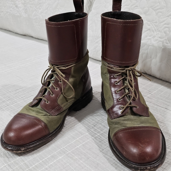 RARE Dr Martens Ferdinand Cavalry Boots Analine Leather Caribean Wax Sz 14 - Picture 3 of 15